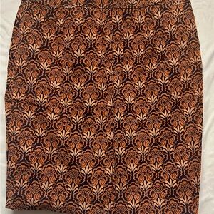 LOFT Brown Knee-length Pencil Skirt for Casual Work